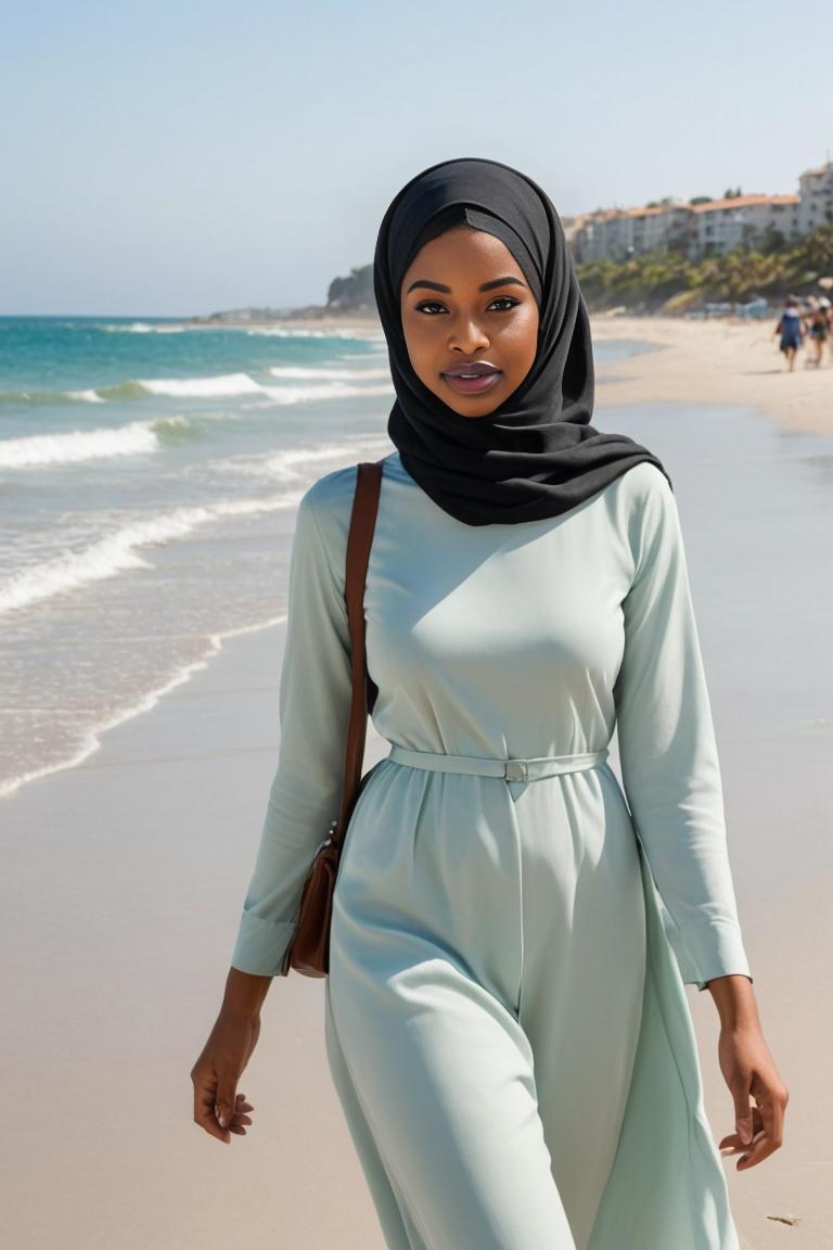 Photify AI prompt preview for Hijab Beach pack - 240 - 2025-05-31T00:15:11.097Z