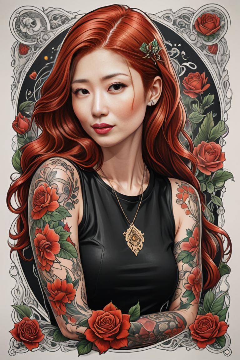 Photify AI prompt preview for Tattoo Siren pack - 240 - 2025-12-09T09:33:35.267Z