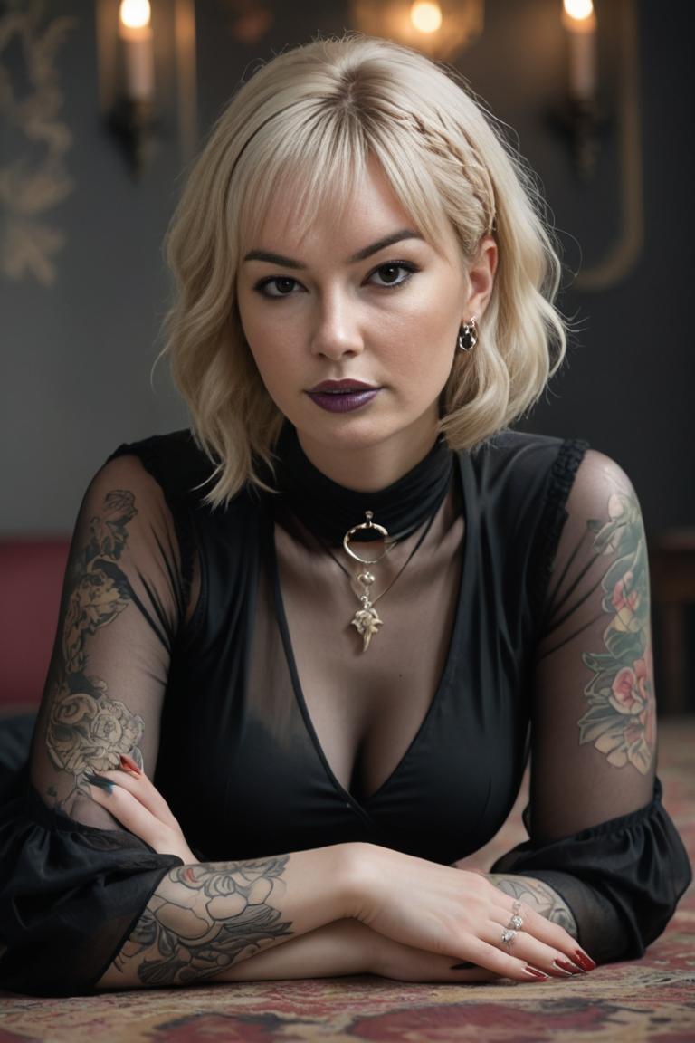 Photify AI prompt preview for Goth Girls pack - 240 - 2025-05-31T00:27:29.628Z
