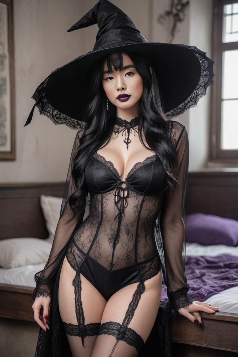 Photify AI prompt preview for Witch In Lingerie pack - 240 - 2025-05-09T08:02:22.317Z
