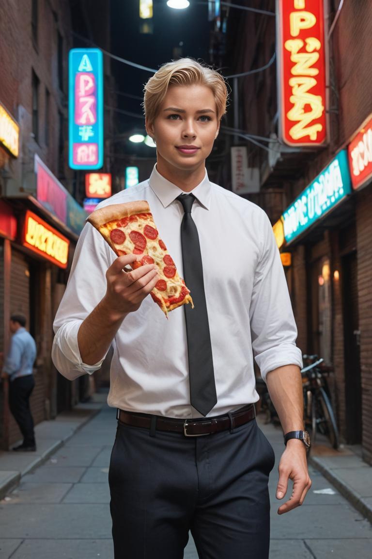 Photify AI prompt preview for Secret Agent Pizza Eater. pack - 240 - 2025-04-26T16:58:56.873Z