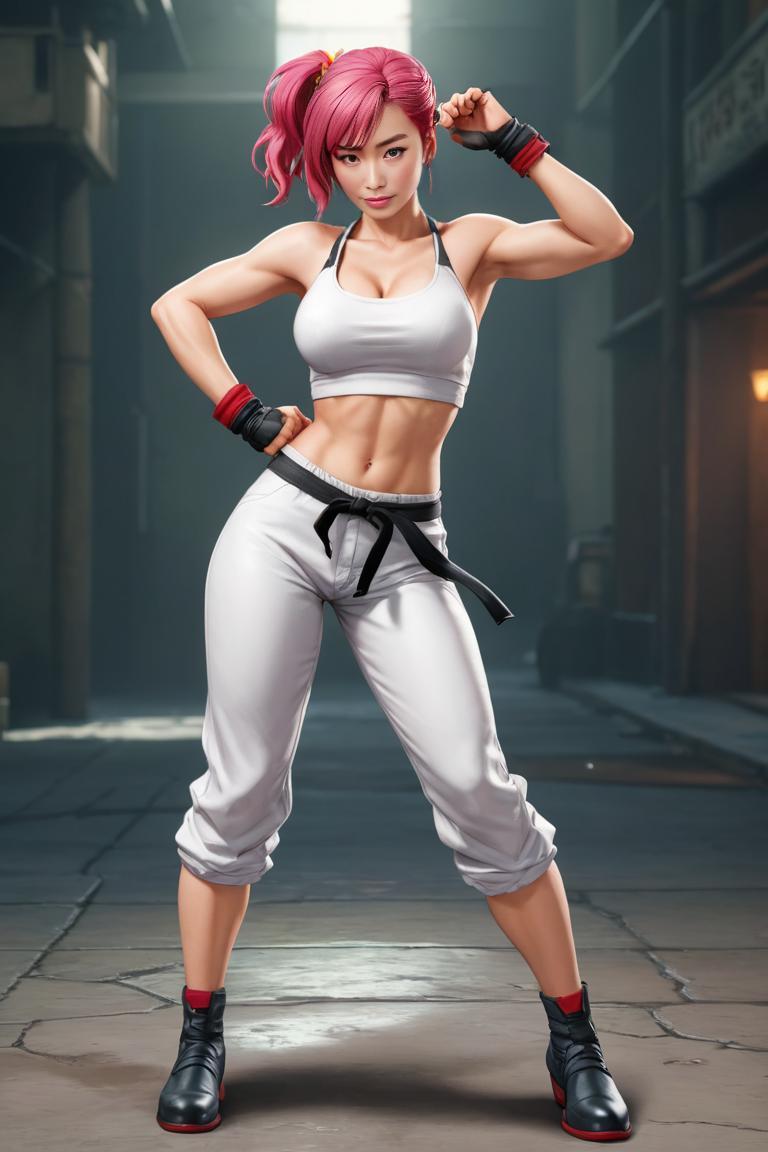 Photify AI prompt preview for Street Fighter (female) pack - 240 - 2025-05-09T06:05:16.617Z