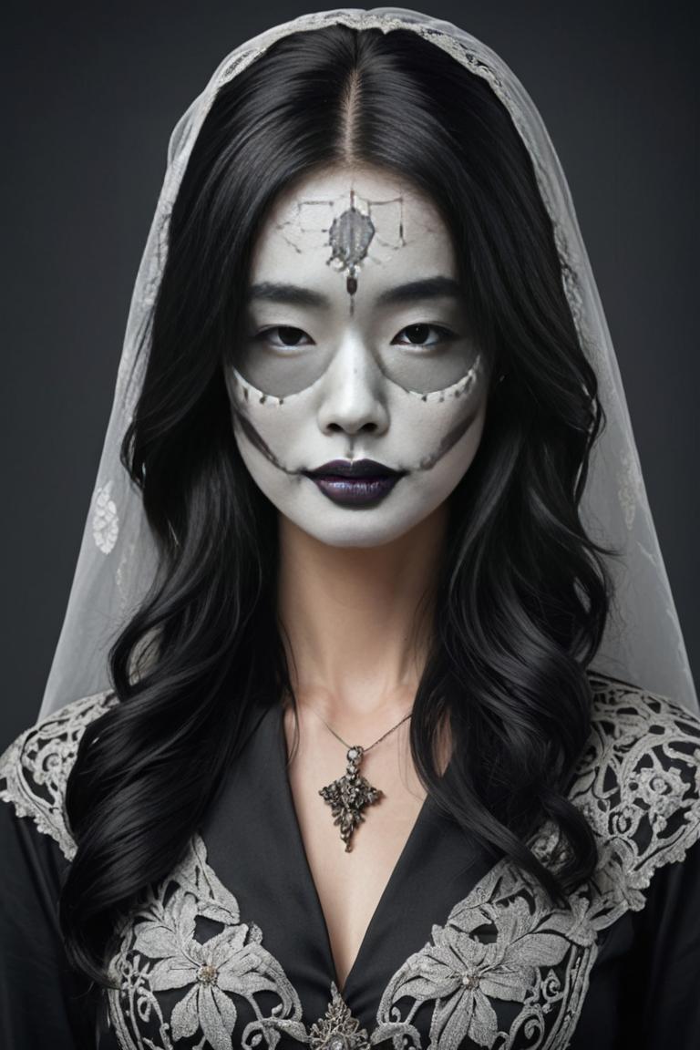 Photify AI prompt preview for Skull Gothic Makeup pack - 240 - 2025-05-31T00:21:17.019Z