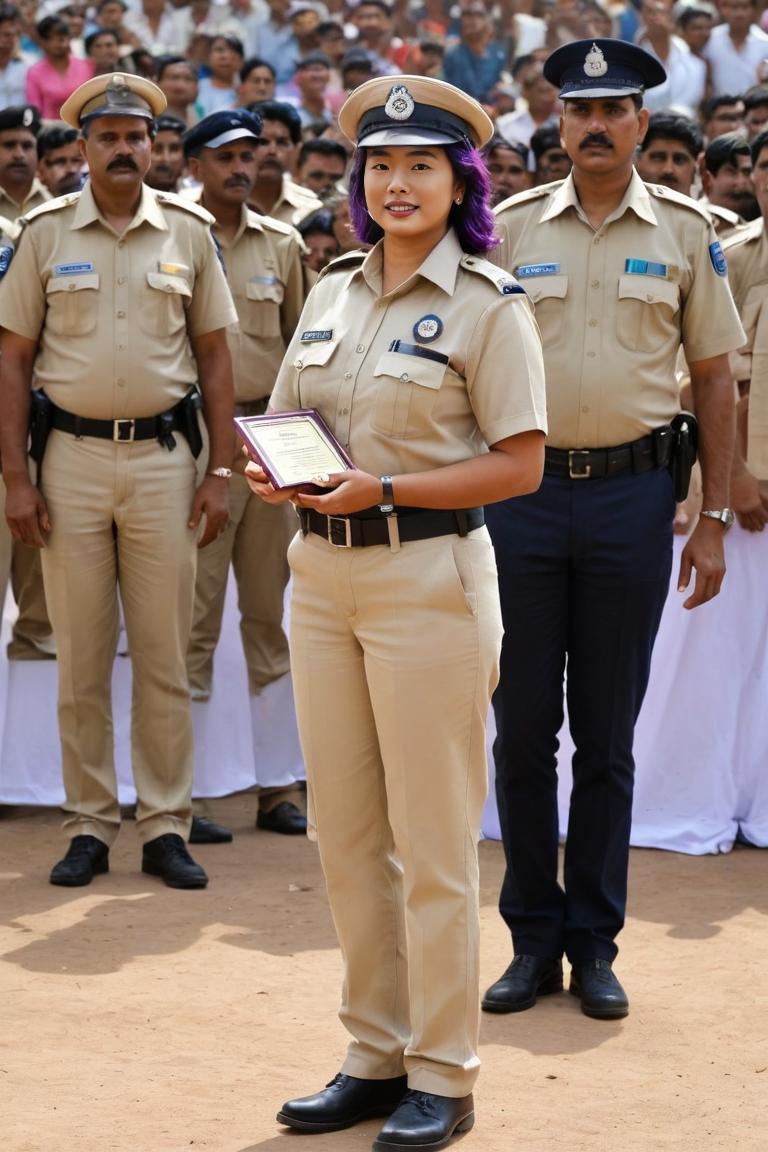 Photify AI prompt preview for Indian Police Woman pack - 240 - 2025-05-09T06:13:22.833Z