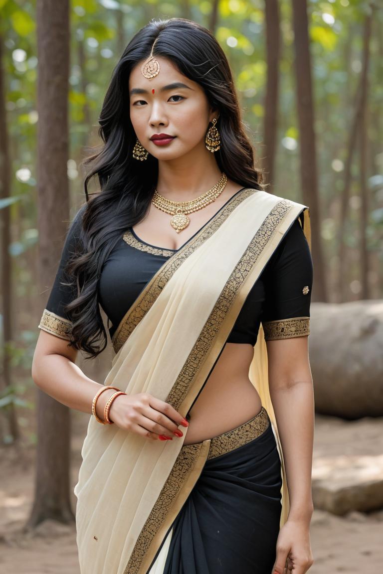 Photify AI prompt preview for Black Sarees pack - 240 - 2025-05-09T07:58:19.565Z