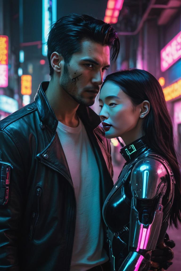 Photify AI prompt preview for Cyberpunk Couple pack - 240 - 2025-04-26T20:05:07.601Z