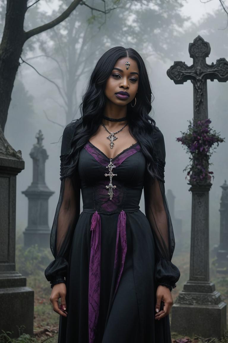 Photify AI prompt preview for Goth Girls pack - 240 - 2025-05-31T00:27:29.628Z