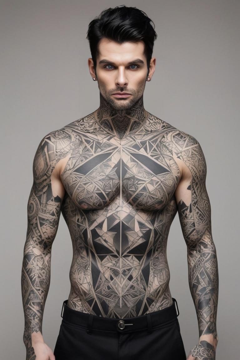Photify AI prompt preview for Full Body Tattoo pack - 240 - 2025-07-05T18:40:10.008Z