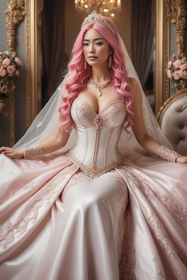 Photify AI prompt preview for Bold And Bright Wedding Dresss pack - 240 - 2025-04-28T02:47:11.859Z