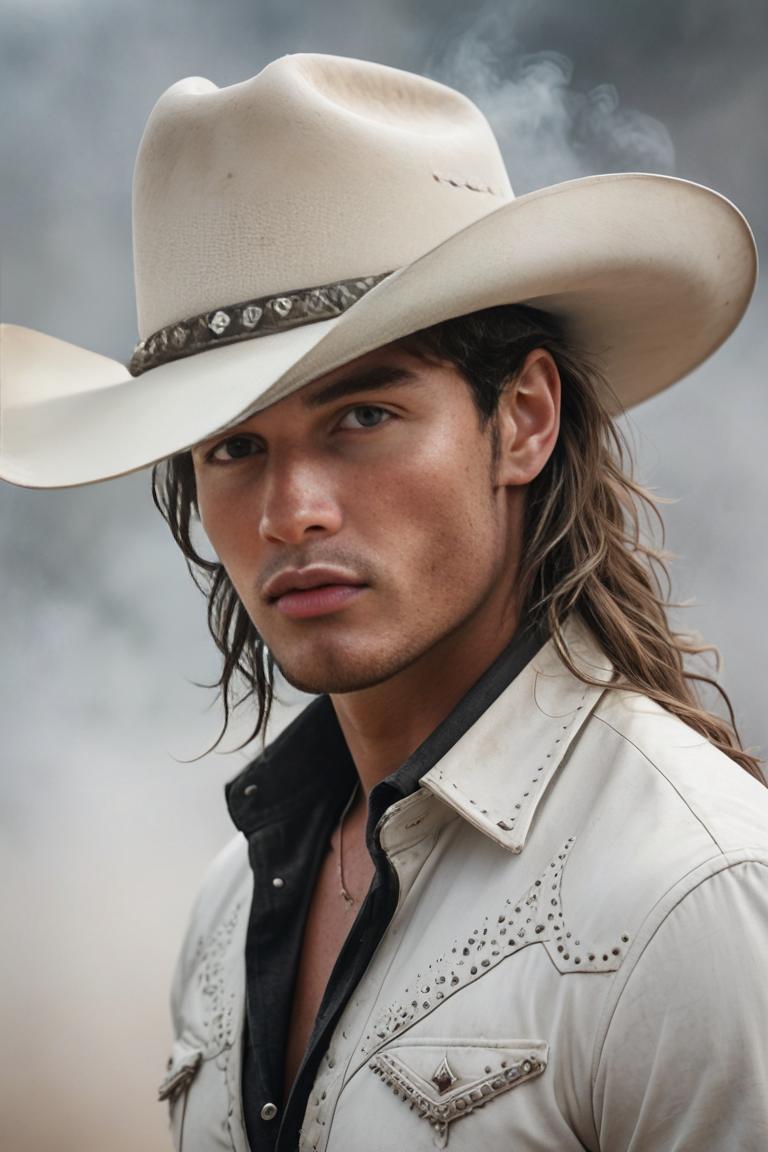 Photify AI prompt preview for White Cowboy Hat pack - 240 - 2025-05-25T04:56:48.957Z