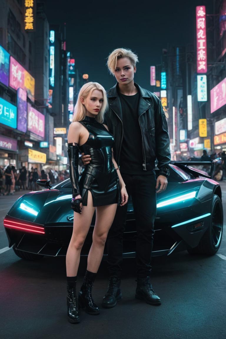 Photify AI prompt preview for Cyberpunk Couple pack - 240 - 2025-04-26T20:05:07.601Z