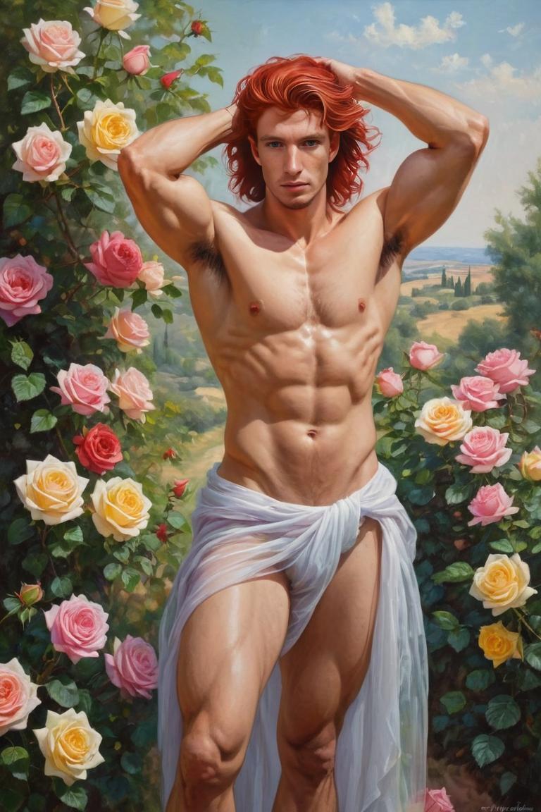 Photify AI prompt preview for Man Before Flowers pack - 240 - 2025-05-30T23:37:44.439Z