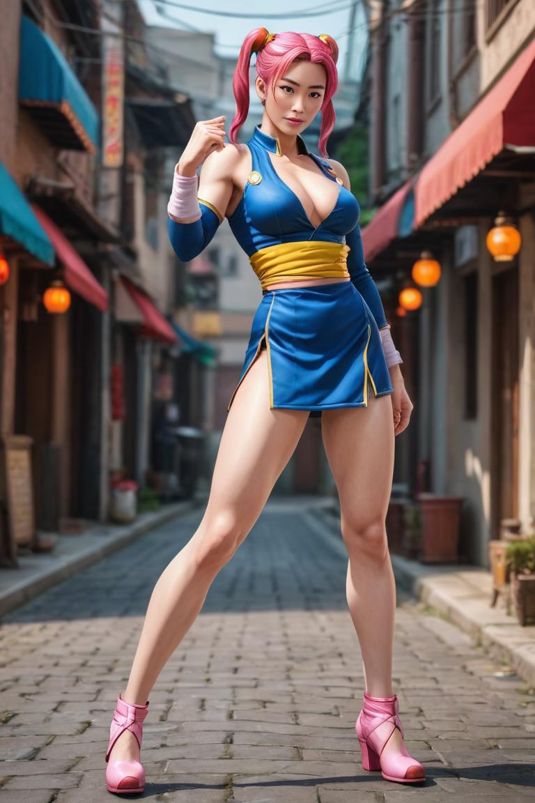 Photify AI prompt preview for Street Fighter (female) pack - 240 - 2025-05-09T06:05:16.616Z