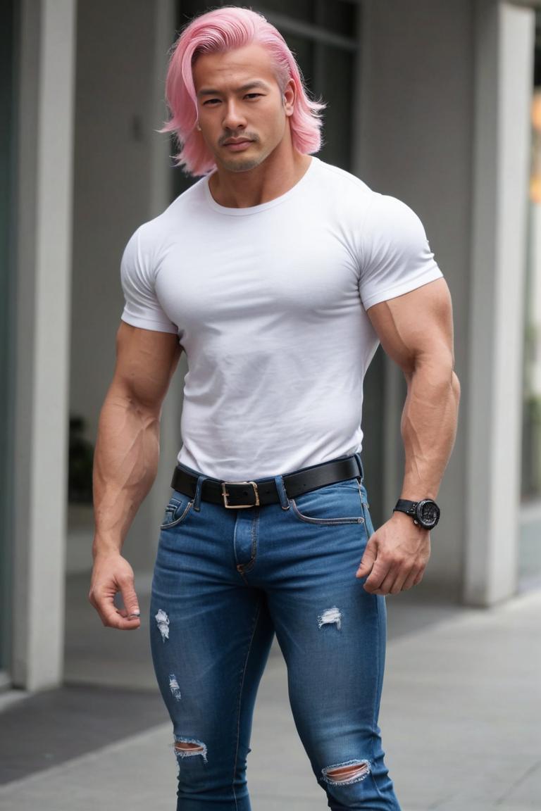 Photify AI prompt preview for Bodybuilder Jeans Shirt pack - 240 - 2025-04-28T08:59:23.641Z