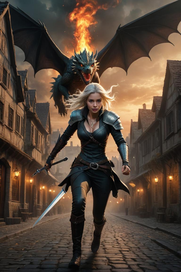 Photify AI prompt preview for Dragons Attacking A Fantasy City pack - 240 - 2025-05-14T04:43:51.329Z