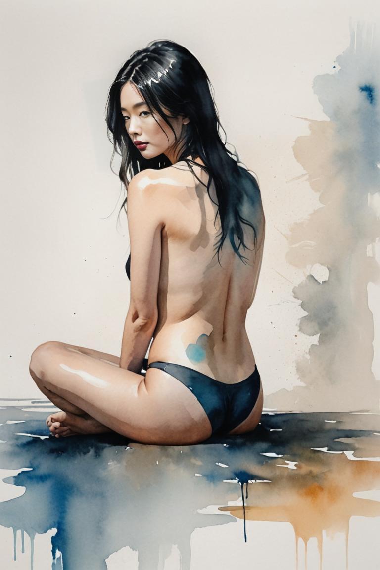 Photify AI prompt preview for Watercolor Muse pack - 240 - 2025-04-30T23:42:17.161Z