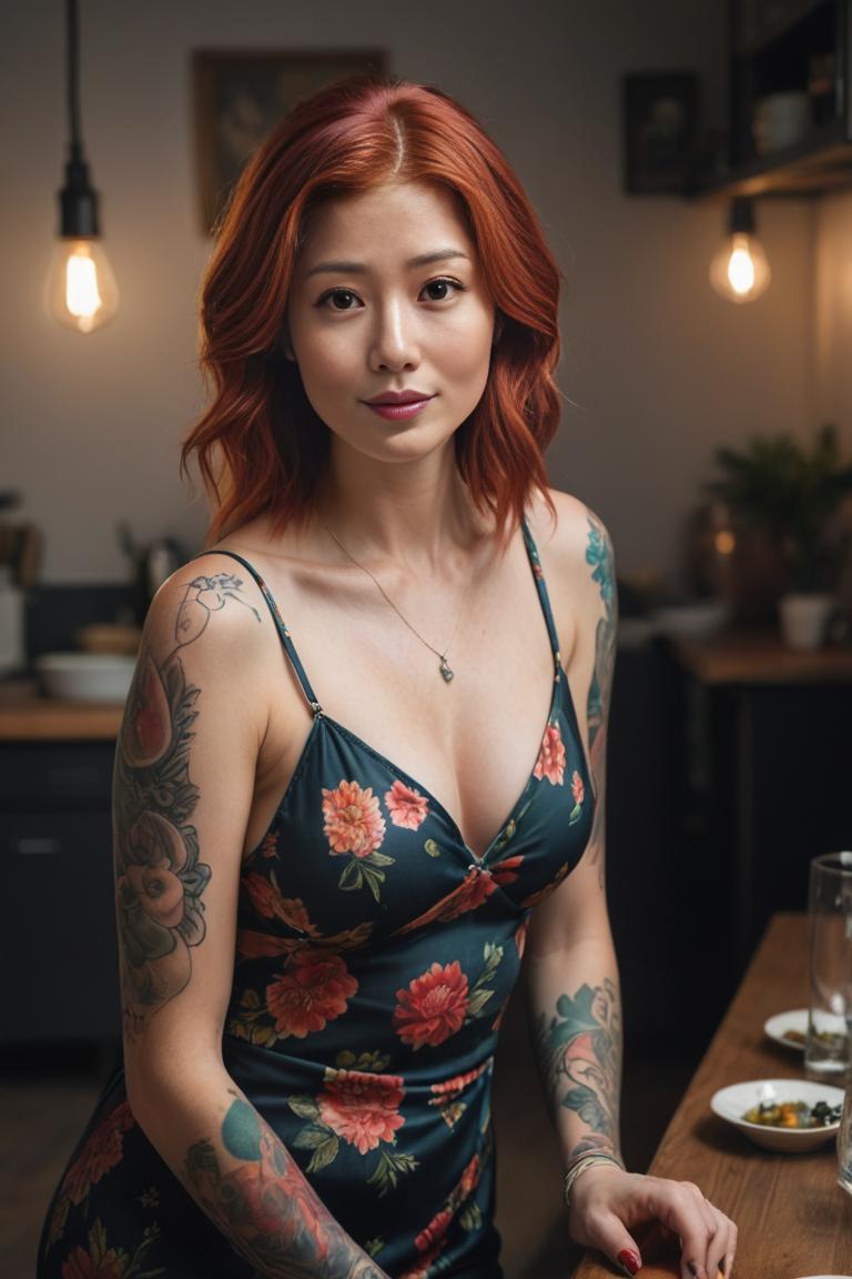Photify AI prompt preview for Girl With Colorful Tattoos pack - 240 - 2025-05-31T00:24:22.875Z