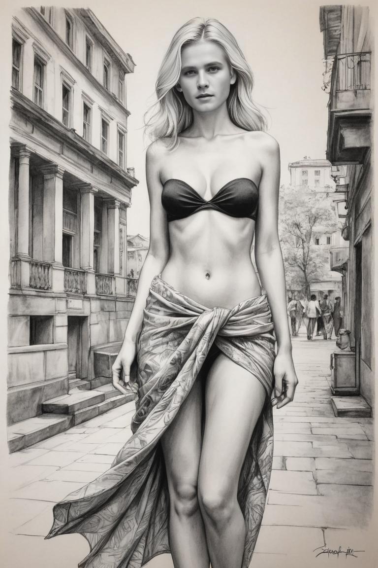 Photify AI prompt preview for Sketch Girl pack - 240 - 2025-05-31T00:08:06.107Z