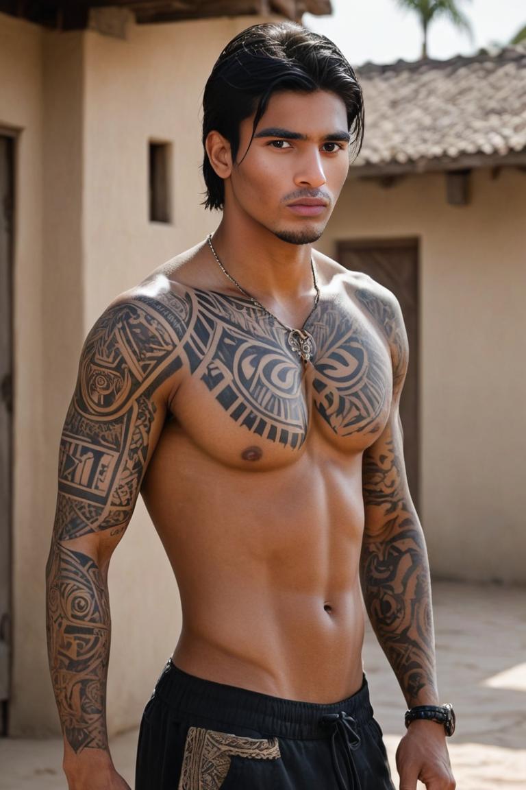 Photify AI prompt preview for Full Body Tattoo pack - 240 - 2025-07-05T18:40:10.008Z