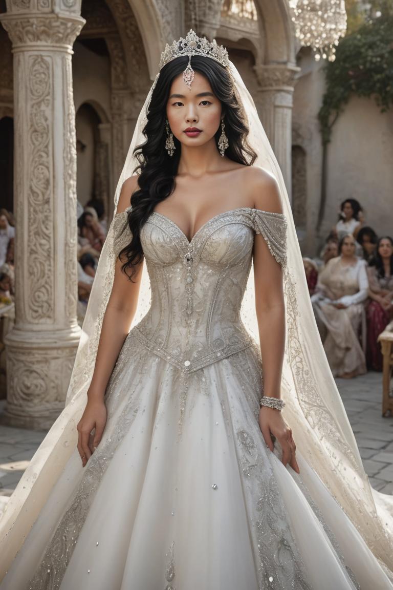 Photify AI prompt preview for Bold And Bright Wedding Dresss pack - 240 - 2025-04-28T02:47:11.859Z