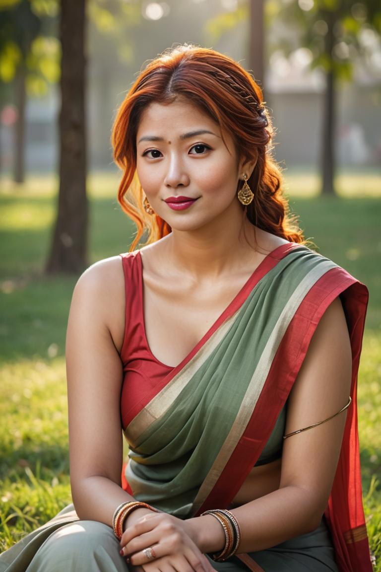 Photify AI prompt preview for Saree Sunshine Ithug pack - 240 - 2025-04-19T11:24:27.455Z
