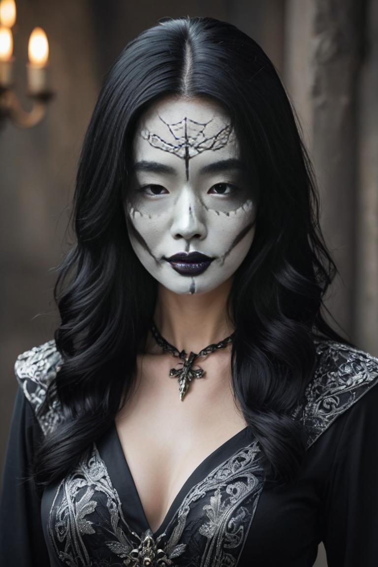 Photify AI prompt preview for Skull Gothic Makeup pack - 240 - 2025-05-31T00:21:17.019Z