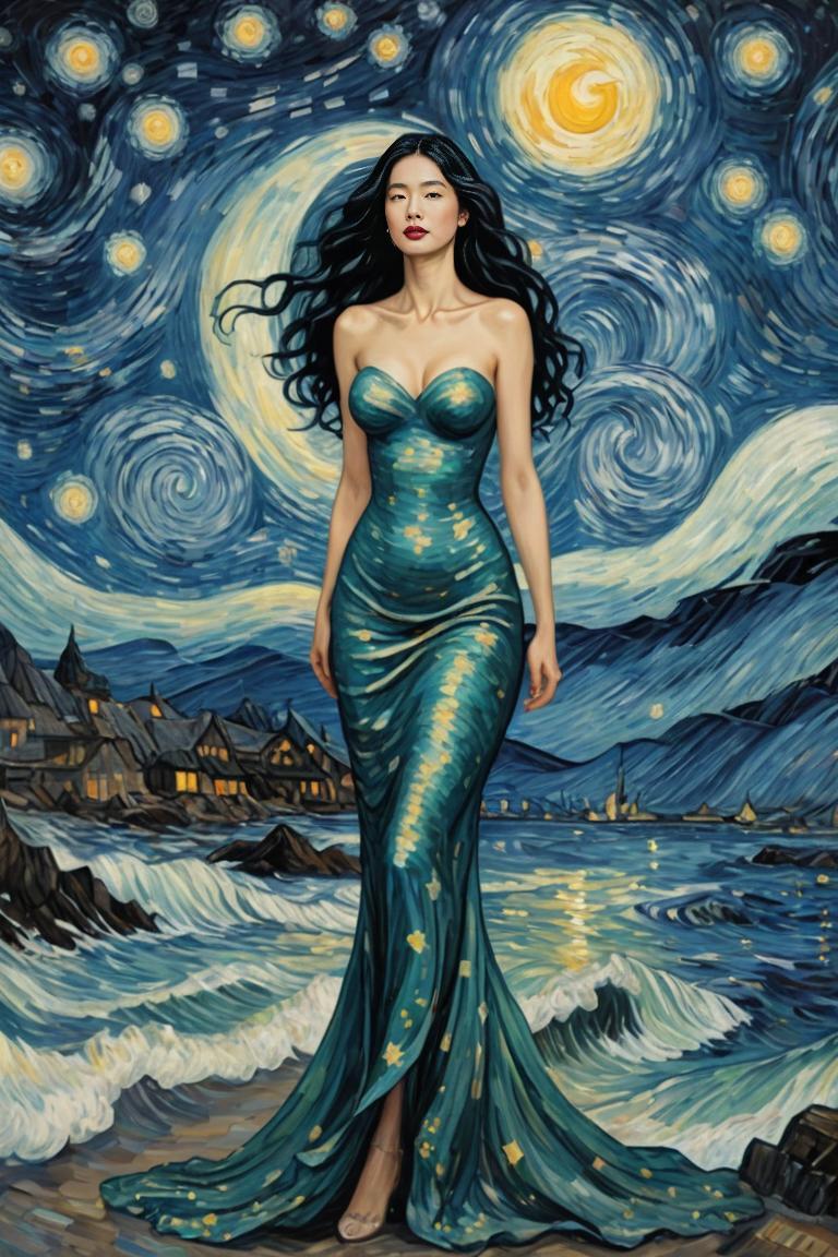 Photify AI prompt preview for Golden Van Gogh,mermaid 💫 pack - 240 - 2025-04-28T09:48:24.507Z