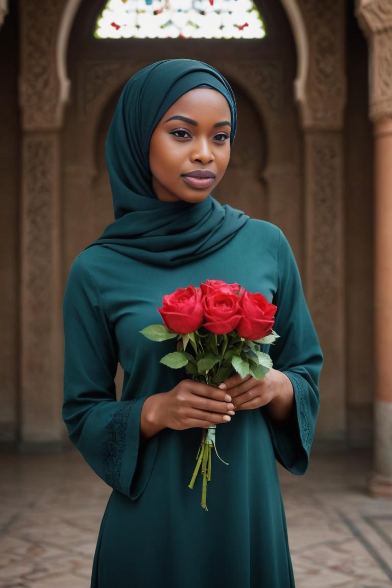 Photify AI prompt preview for Hijab And Flowers pack - 240 - 2025-05-31T00:03:02.689Z