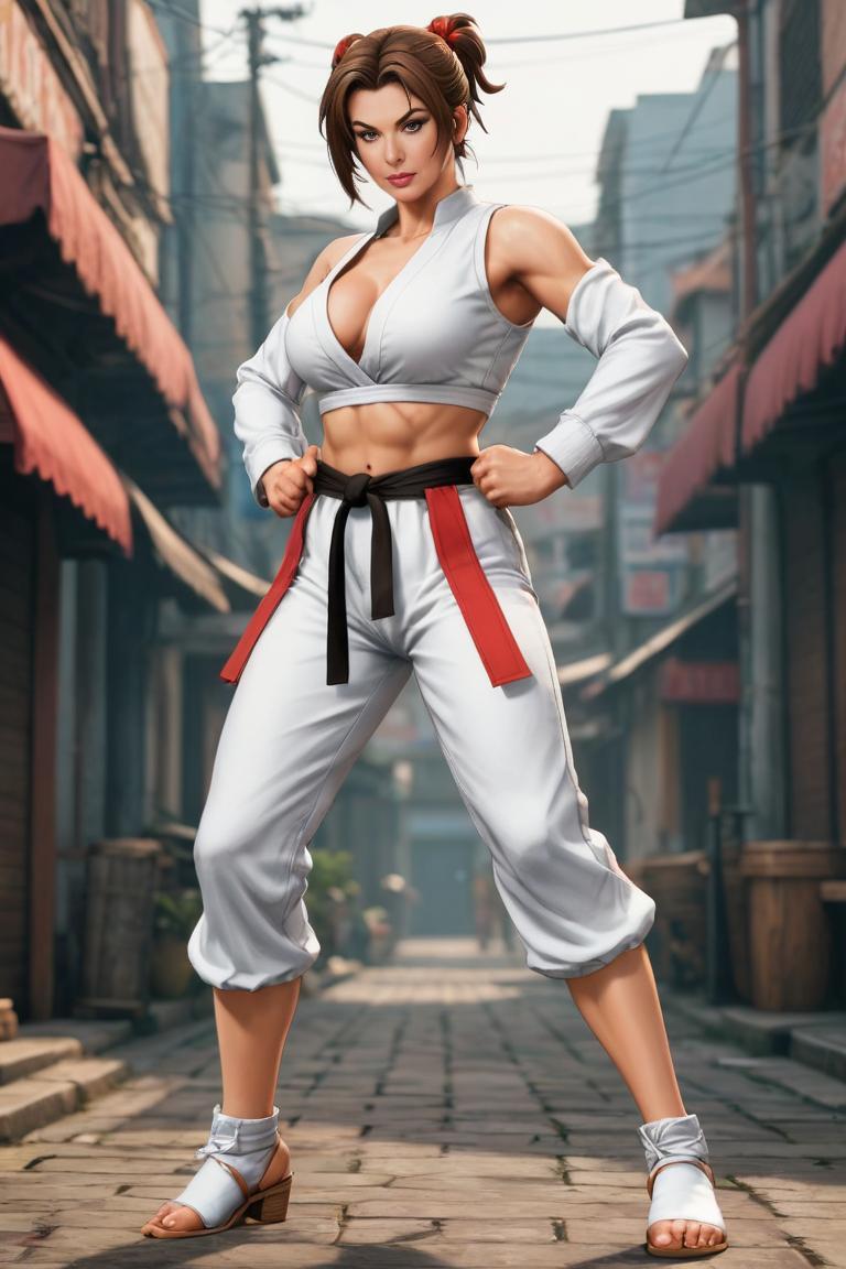 Photify AI prompt preview for Street Fighter (female) pack - 240 - 2025-05-09T06:05:16.616Z