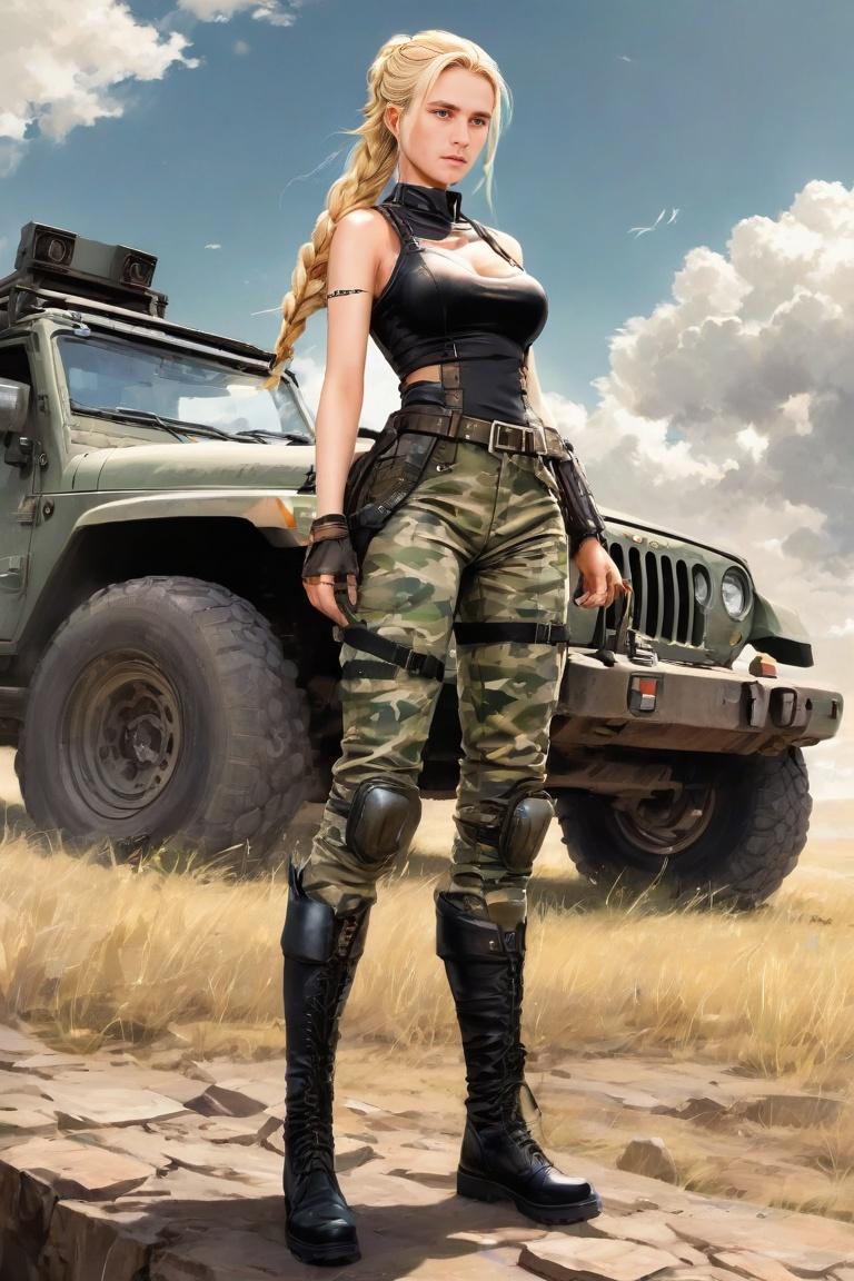 Photify AI prompt preview for Soldier Girl pack - 240 - 2025-05-31T00:39:37.165Z