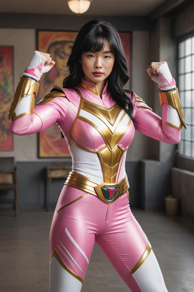 Photify AI prompt preview for Pink Ranger Flair pack - 240 - 2025-10-05T01:24:34.062Z