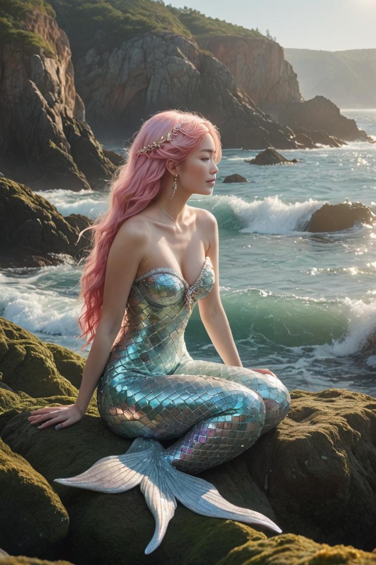 Photify AI prompt preview for Mermaid's Curiosity pack - 240 - 2025-07-12T08:46:35.285Z
