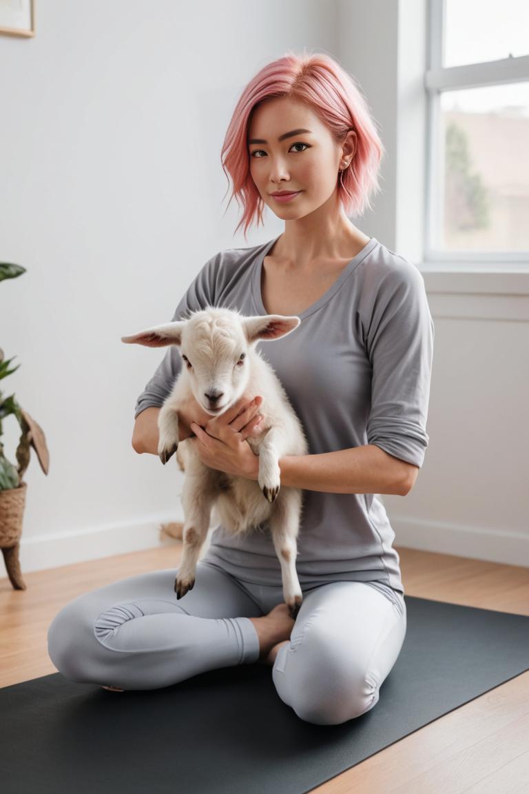 Photify AI prompt preview for Goat Yoga Fun pack - 240 - 2025-06-21T11:08:46.556Z