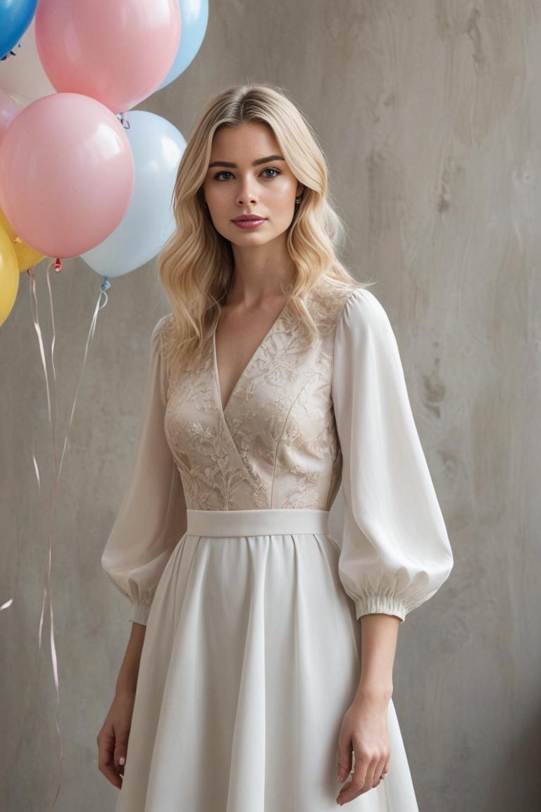 Photify AI prompt preview for Balloon Sleeve Hand Frock pack - 240 - 2025-04-24T17:18:26.965Z