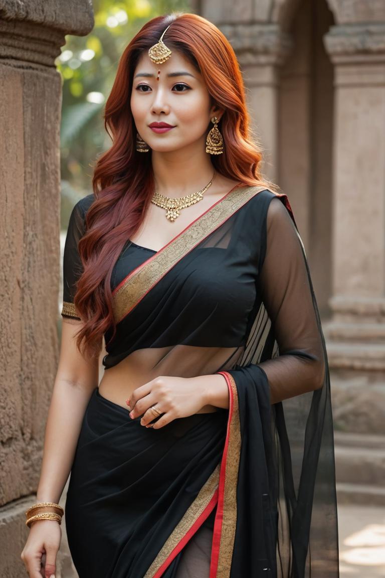 Photify AI prompt preview for Black Sarees pack - 240 - 2025-05-09T07:58:19.565Z