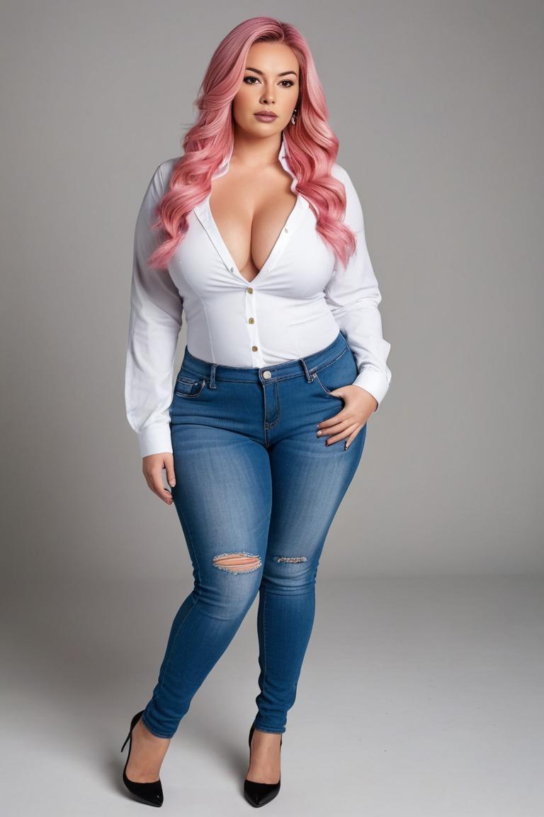 Photify AI prompt preview for Jeans Plus Size pack - 240 - 2025-04-26T20:39:30.181Z