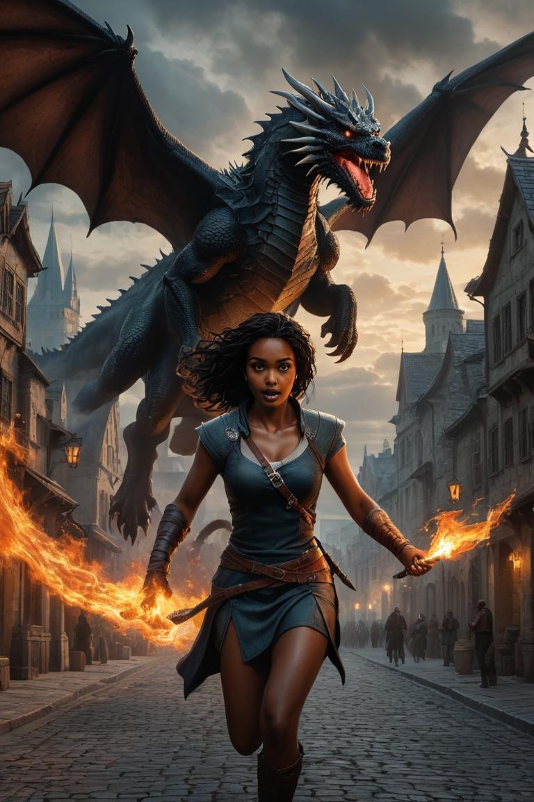 Photify AI prompt preview for Dragons Attacking A Fantasy City pack - 240 - 2025-05-14T04:43:51.329Z