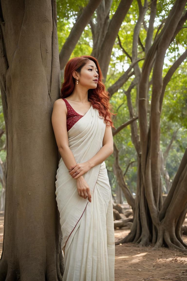 Photify AI prompt preview for White Saree Elegance pack - 240 - 2025-05-24T12:51:48.106Z