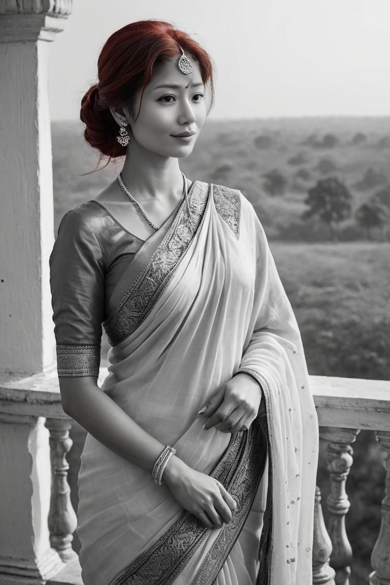 Photify AI prompt preview for B & W Saree Photoshoot pack - 240 - 2025-05-31T00:01:00.560Z