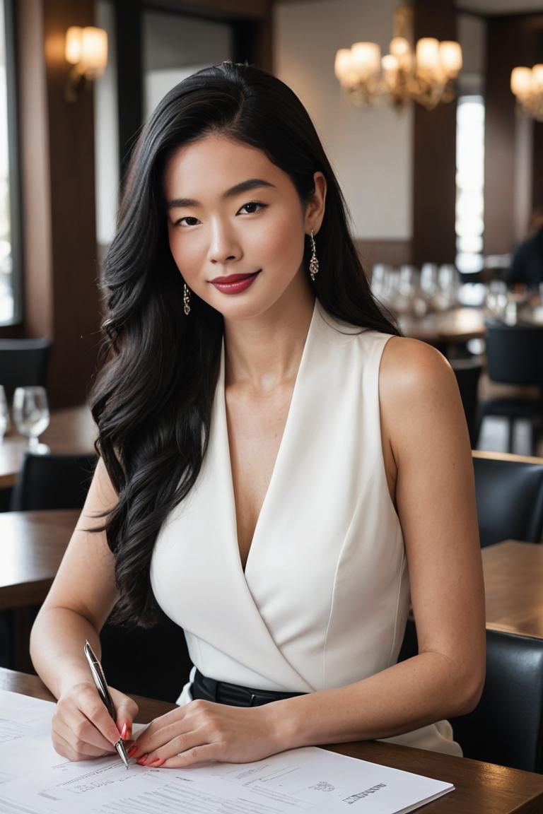 Photify AI prompt preview for Luxury Woman 🥂 pack - 240 - 2025-05-09T08:32:56.090Z