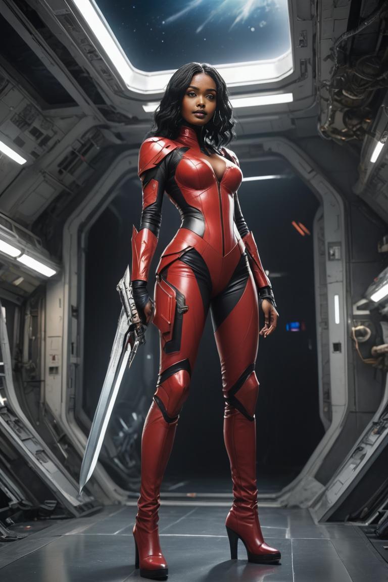 Photify AI prompt preview for Futuristic Crimson Queen pack - 240 - 2025-12-04T20:19:55.202Z