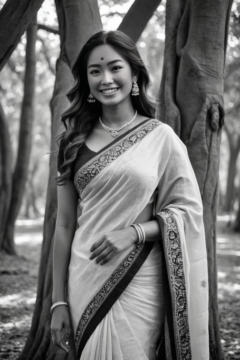 Photify AI prompt preview for B & W Saree Photoshoot pack - 240 - 2025-05-31T00:01:00.560Z