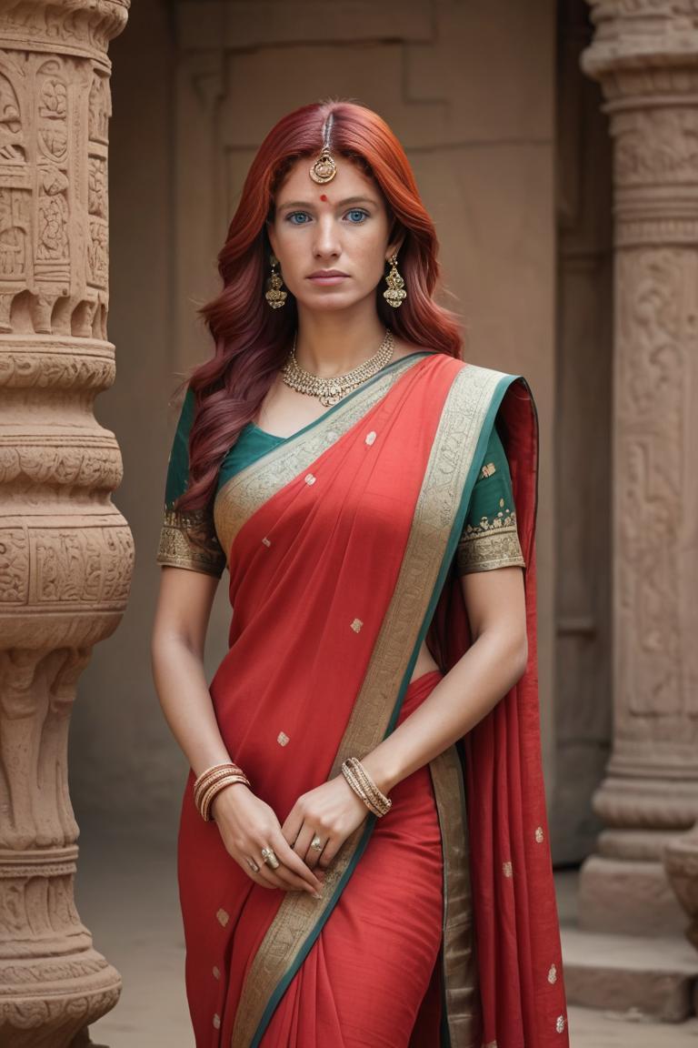 Photify AI prompt preview for Radiant Red Sari pack - 240 - 2025-06-11T02:58:06.574Z