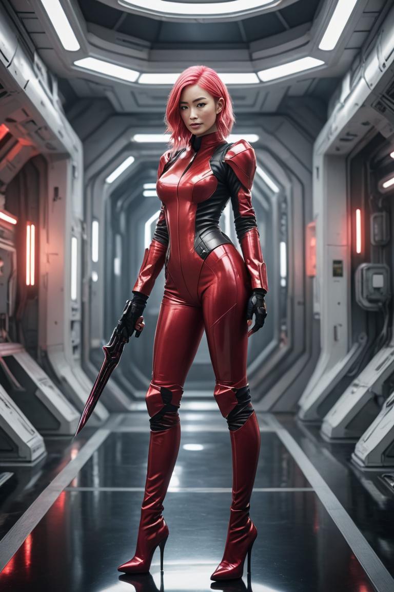 Photify AI prompt preview for Futuristic Crimson Queen pack - 240 - 2025-12-04T20:19:55.202Z