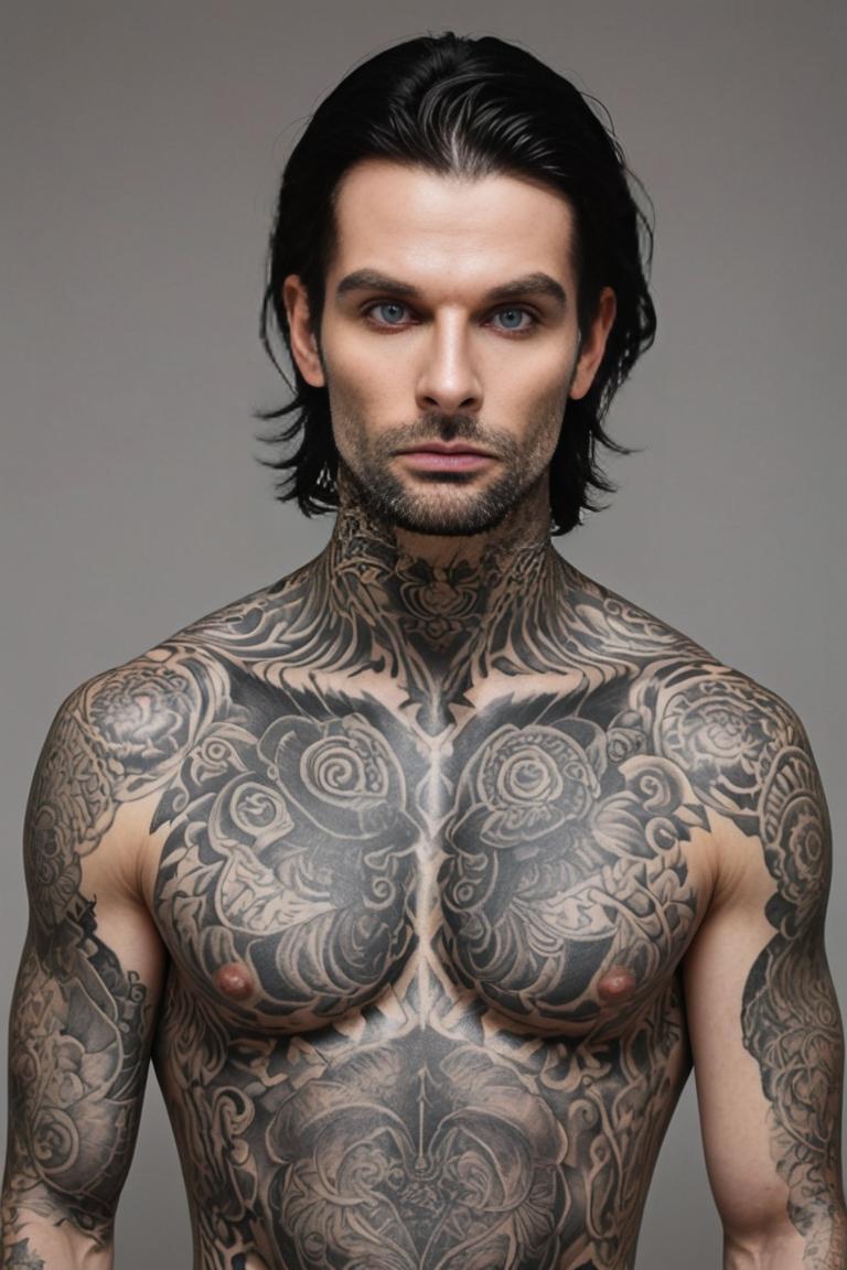 Photify AI prompt preview for Full Body Tattoo pack - 240 - 2025-07-05T18:40:10.008Z