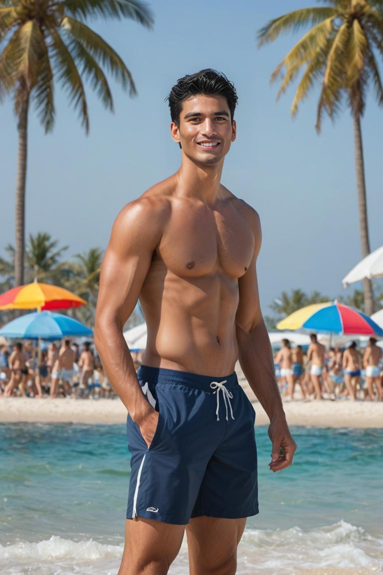 Photify AI prompt preview for Beach Confident pack - 240 - 2025-04-27T19:45:27.072Z