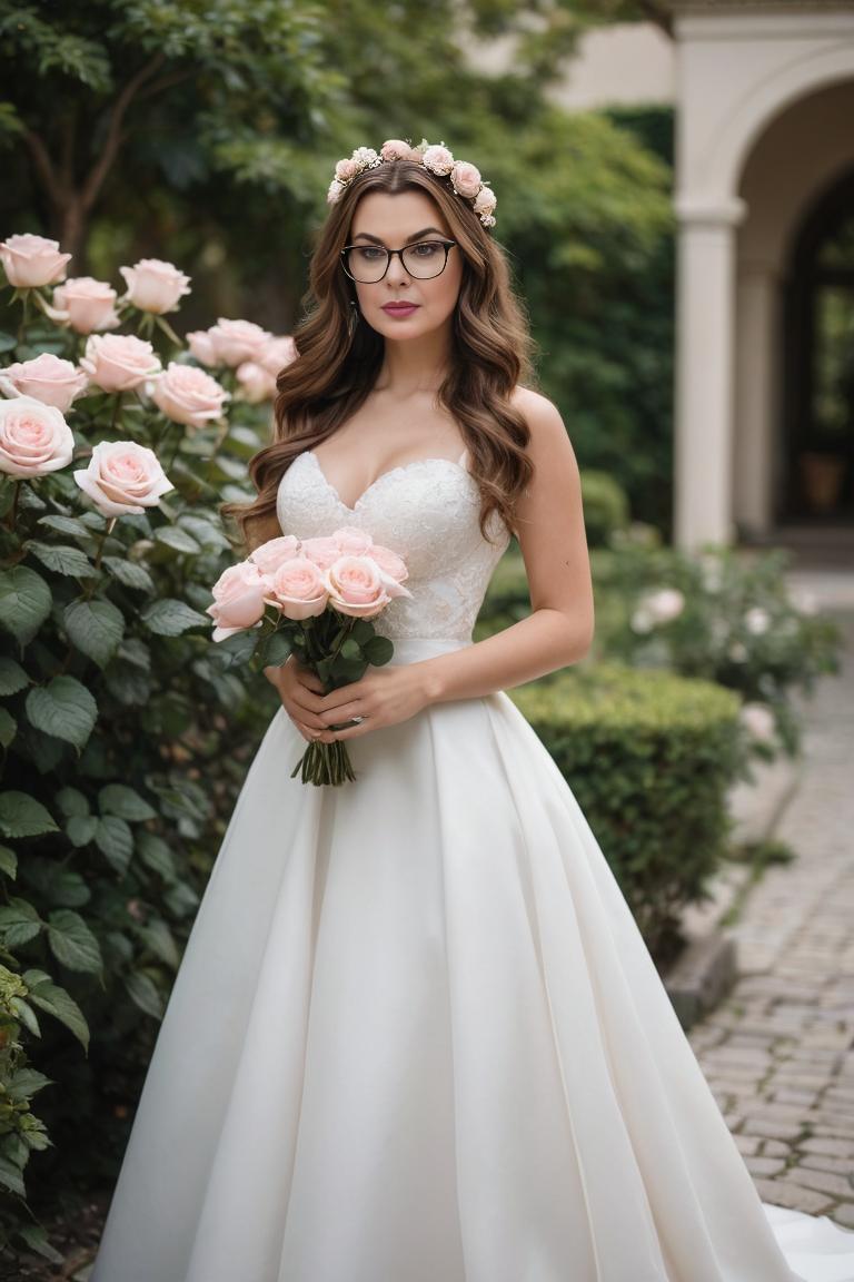 Photify AI prompt preview for Wedding Curvy Bride With Glasses pack - 240 - 2025-04-28T19:07:29.583Z