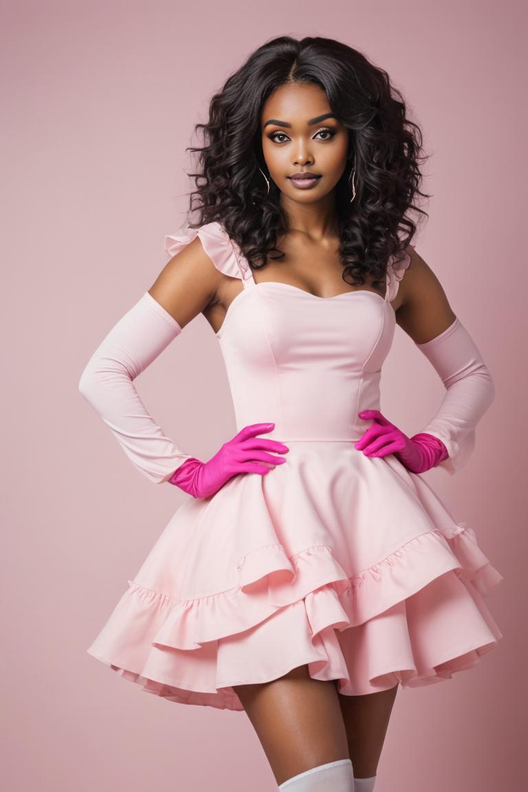 Photify AI prompt preview for Pink Wide Short Ruffle Skirt pack - 240 - 2025-04-26T17:57:36.001Z