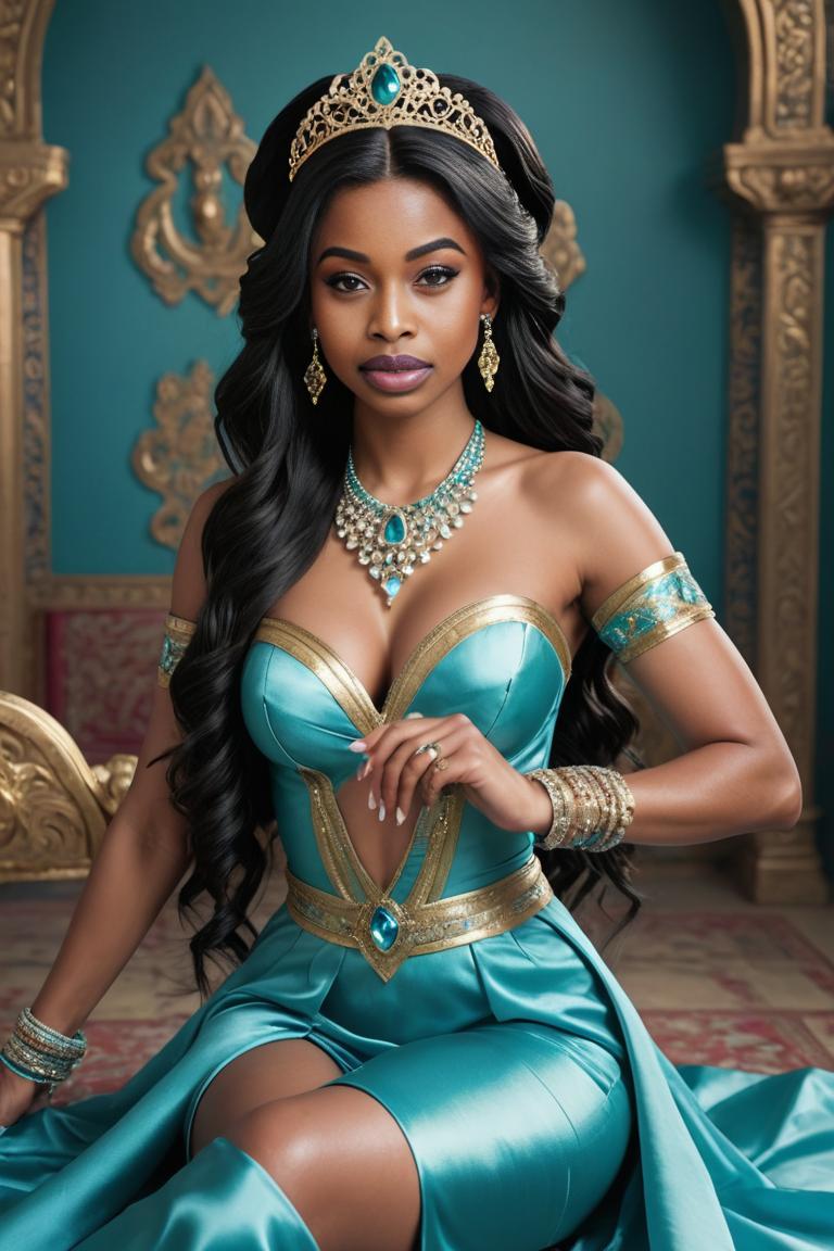 Photify AI prompt preview for Crazy Disney Princess Jazmine pack - 240 - 2025-04-28T08:47:53.452Z