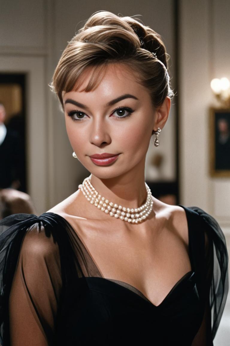 Photify AI prompt preview for Audrey Hepburn 📽️ pack - 240 - 2025-04-26T17:45:26.916Z